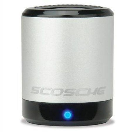 Scosche boomCAN Portable Media Speaker, Silver