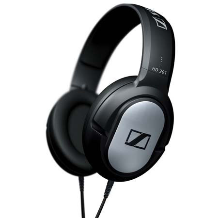 Sennheiser HD201 Semicircumaural Closed-Back Dynamic Stereo Headphones image
