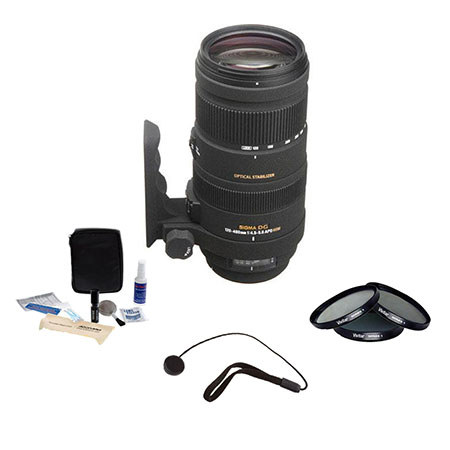 Sigma 120-400mm f/4.5-5.6 DG APO OS HSM AutoFocus Lens for Sony Digital Cameras - USA Warranty - Bundle - with Pro Optic 77mm Digital Essentials Filter Kit, Lens Cap Leash,Professional Lens Cleaning Kit