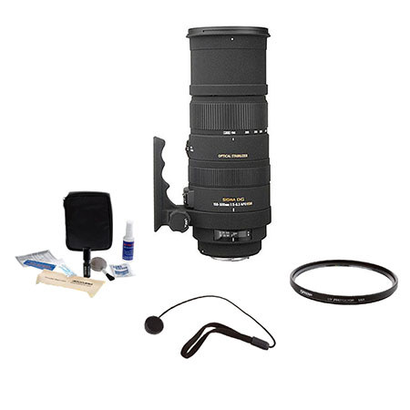 Sigma 150-500mm f/5-6.3 DG APO OS (Optical Stabilizer) HSM AF Lens Kit, for Pentax AF Cameras with Tiffen 86mm UV Filter, Lens Cap Leash, Professional Lens Cleaning Cleaning Kit image