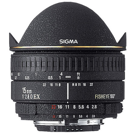 Sigma 15mm f/2.8 EX DG AutoFocus Diagonal Fish-Eye Lens with Hood &amp; Gel Holder for Pentax AF Cameras image