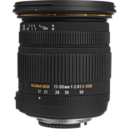 Sigma 17-50mm f/2.8 EX DC HSM Auto Focus Wide Angle Zoom Lens for Maxxum & Sony Alpha Digital SLR's - USA Warranty
