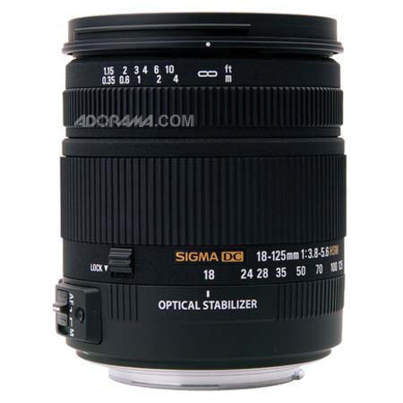 Sigma 18mm - 125mm f/3.8-5.6 DC OS (Optical Stabilizer) Autofocus Zoom Lens for Pentax Digital SLR Cameras. image