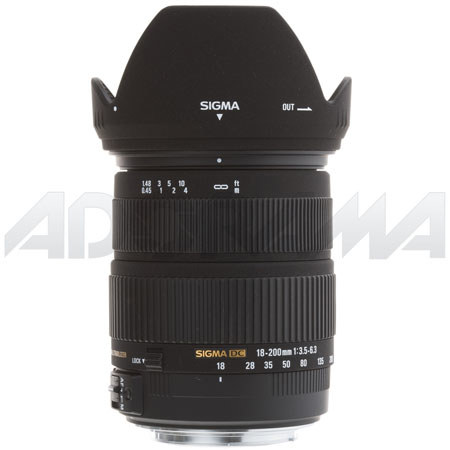 Sigma 18mm - 200mm f/3.5-6.3 DC OS (Optical Stabilizer) Autofocus Aspherical Zoom Lens for Canon EOS Digital SLR Cameras image