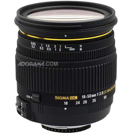 Sigma 18mm - 50mm f/2.8 EX DC Macro "HSM" Autofocus Zoom Lens for Nikon Digital SLR Cameras image