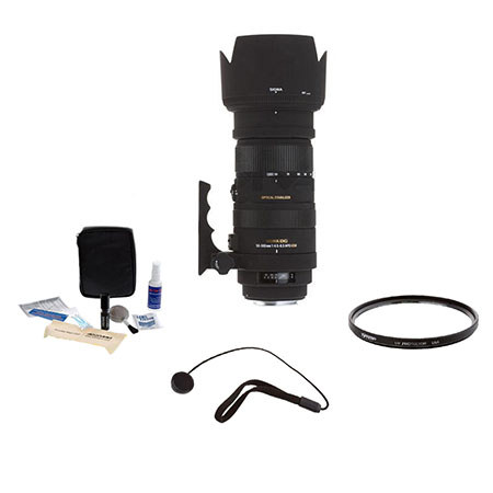 Sigma 50-500mm f/4.5-6.3 APO DG OS HSM Lens Kit,for Canon EOS Cameras with Tiffen 86mm UV Filter, Lens Cap Leash, Professional Lens Cleaning Kit
