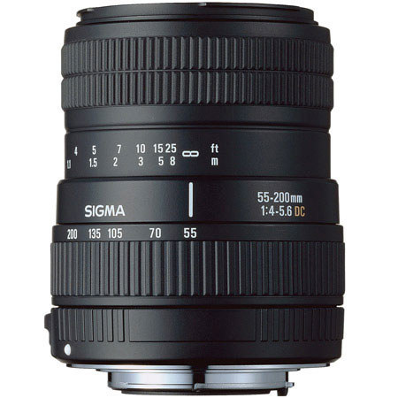 Sigma 55mm - 200mm f/4-5.6 DC Autofocus Zoom Lens for Canon EOS Digital SLR Cameras image