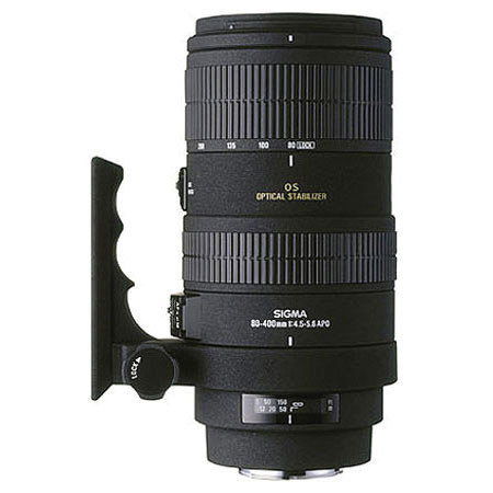 Sigma 80-400mm f/4.5-5.6 EX DG OS (Optical Stabilizer) APO IF Tele Zoom Lens with Hood for Canon EOS. image