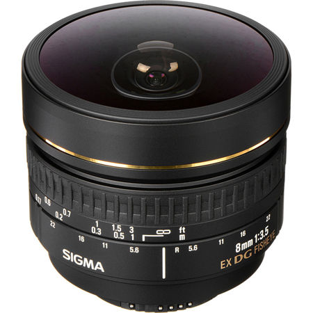 Sigma 8mm f/3.5 EX DG Circular Fisheye Auto Focus Lens for Nikon AF-D Cameras image