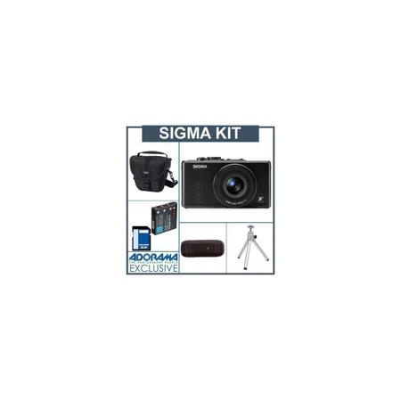 Sigma DP1x Compact Digital Camera Kit - Bundle - 8GB SD Memory Card, Camera Case, Spare Sigme Li-Ion Battery BP-31, USB 2.0 SD Card Reader, Table Top Tripod