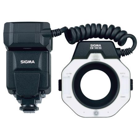 Sigma EM-140 DG Macro Flash for Nikon TTL-BL, i-TTL, D-TTL SLRs, Guide Number of 45 with ISO 100 Feet.