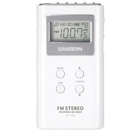 Sangean FM-Stereo/AM PLL Synthesized Pocket Receiver, White