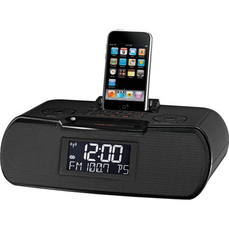Sangean FM-RDS (RBDS)/AM/Aux-in Digital Tuning Atomic Clock Radio, Compatible with iPod, Black