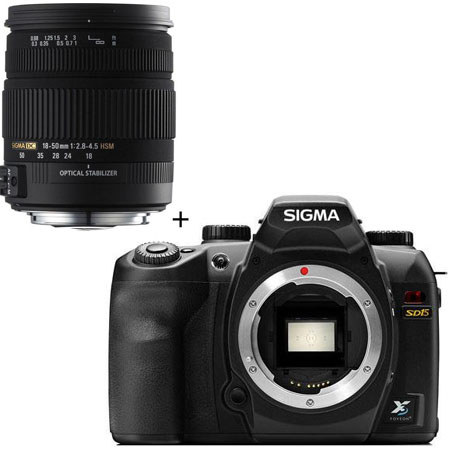 Sigma SD-15 Digital SLR Camera Body, with Sigma 18-50mm f/2.8-4.5 DC OS HSM Standard Zoom Lens for Sigma - USA Warranty