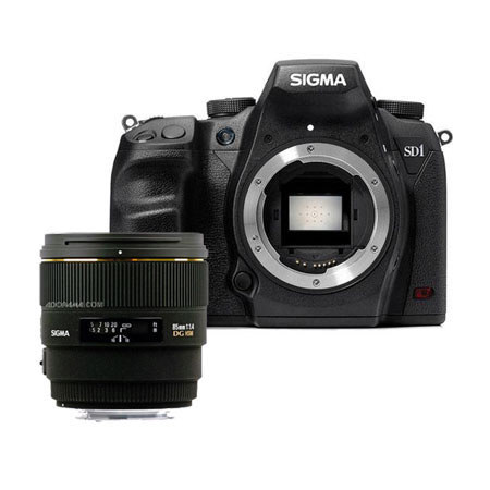 Sigma SD-1 Digital SLR Camera Body, with Sigma 85mm f/1.4 EX DG HSM Lens for Sigma Cameras - USA Warranty