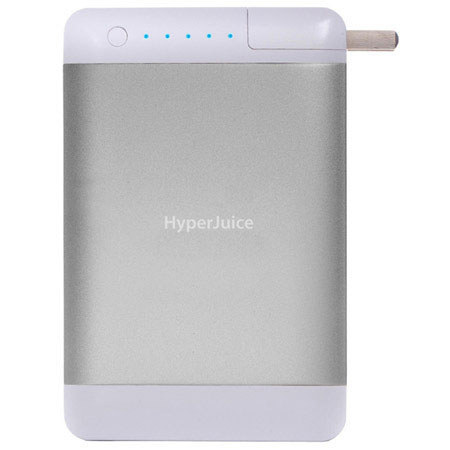 Sanho HyperJuice Plug 18000mAh Dual USB Port Battery Pack for iPad/iPhone/Android/Tablets/Smartphones/USB Device, Silver (Jewel)