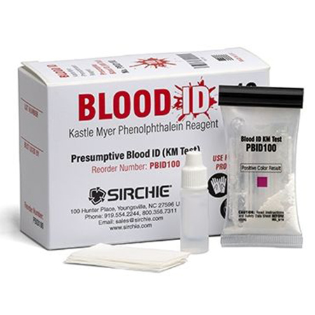 Sirchie Phenolphthalein Dischaps, Tests for the Presence of Blood, Set of 6