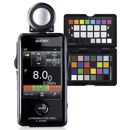 Sekonic LITEMASTER PRO L-478D Light Meter with Special Edition X-Rite-Sekonic ColorChecker Passport & Sekonic Gray Balance Card