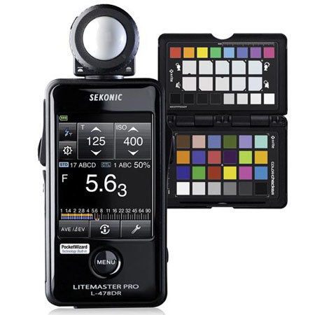 Sekonic LITEMASTER PRO L-478DR Light Meter with PocketWizard Triggering and Flash Power Setting for ControlTL Radios and Special Edition X-Rite-Sekonic ColorChecker Passport & Sekonic Gray Balance Card