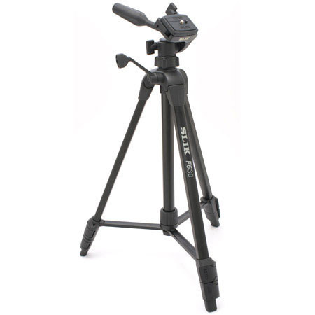 Slik F630 3-Section Tripod with 3-Way Panhead - Maximum Height: 57.87&quot; image