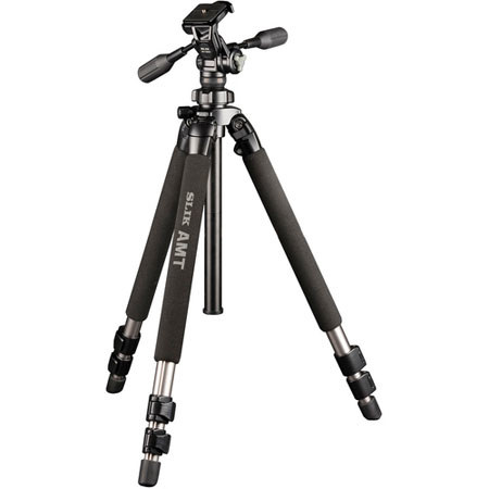 Slik Pro 500-HD with Pro 500-DX Aluminum Tripod Legs and SH736 Head, 64.9" Maximum Height, 11 lbs Maximum Load image