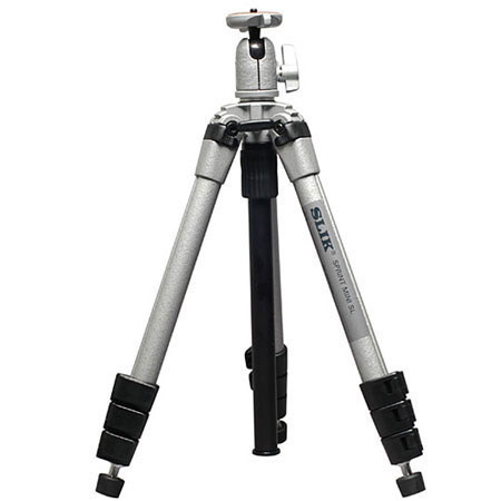 Slik Sprint Mini Tripod with a Ball Head &amp; Tripod Case, Silver Metallic Color image