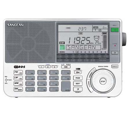 Sangean FM-RDS (RBDS)/MW/LW/SW PLL Synthesized Receiver, 153-519 kHz LW Frequency, White