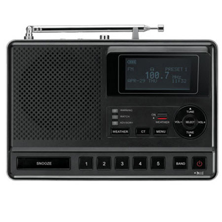 Sangean S.A.M.E. Table-Top Weather Hazard Alert with AM/FM-RBDS Alarm Clock Radio