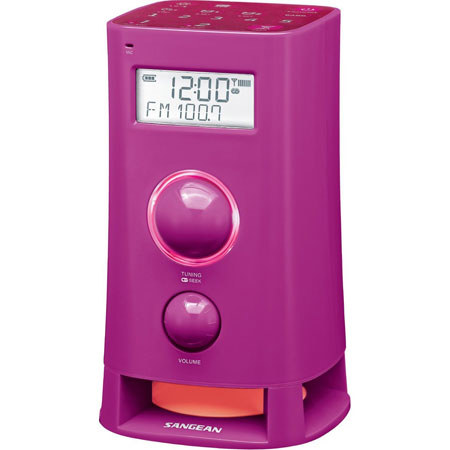 Sangean FM-RDS (RBDS)/AM/Aux-in Digital Tuning Clock Radio, Pink