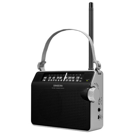 Sangean FM/AM Compact Analogue Tuning Portable Receiver, 4 ohm Impedance, Black