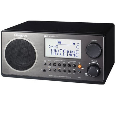 Sangean Table Top AM/FM Radio Receiver WR2 BLACK