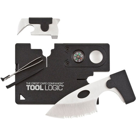 UPC 611102000012 product image for Tool Logic Credit Card Companion with Lens/Compass, Black | upcitemdb.com