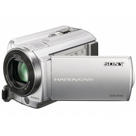 Sony DCR-SR68 "PAL" 80GB HDD High Def Handycam Camcorder, Carl Zeiss Vario-Tessar Lens, 60x Optical/2000x Digital Zoom Lens, 2.7" Touch Panel LCD - Silver image