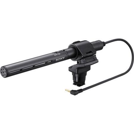 Sony ECM-CG50BP Shotgun Electret Condenser Microphone for Camcorder, 40Hz - 20kHz Frequency Response