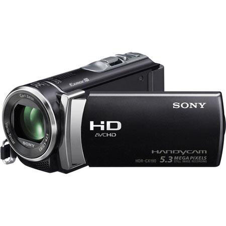 Sony HDR-CX190E Full HD - PAL - Camcorder, 5.3 Megapixel, 25x Optical Zoom, 1920 x 1080/60p Recording, CMOS Sensor, 2.7" LCD Screen, Black