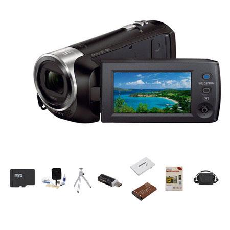 Sony HDR-PJ275 8GB Full HD Handycam Camcorder with Built-in Projector, - Bundle With Lowepro Carrying Case, 16GB Micro SDHC Memory Card, Spare Battery, Tabble Top Tripod, Cleaning Kit, SD Card Reader, SD Card Case
