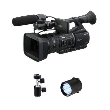 Sony HVR-Z5U HDV High Definition Handheld Professional Camcorder Bundle - with Switronix TL-50 30w Dimmable DC On Camera LED Light, Light Stand Adapter