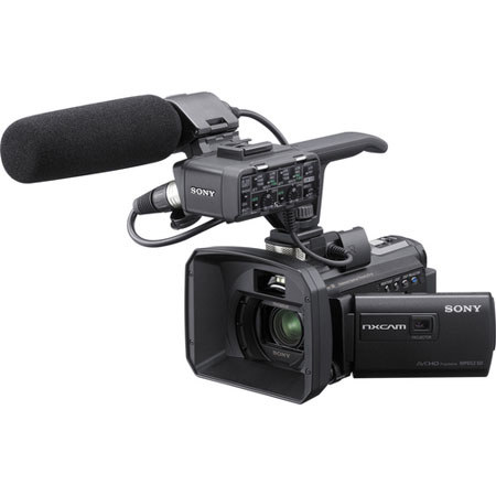 Sony HXR-NX30U NXCAM Palm Sized Camcorder, Zeiss 3.8-38mm Wide Angle Zoom Lens, Optical SteadyShot, Full HD, 60p/30p/24p, Built-In Projector