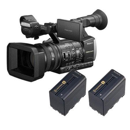 Sony HXR-NX3 NXCAM Professional Handheld Camcorder - Bundle - with 2x NP-F970 Info-Lithium Batteries