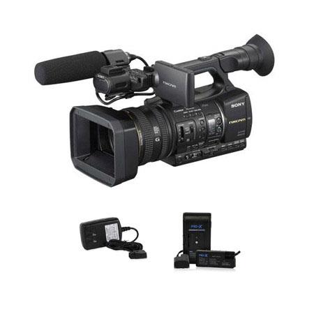 Sony HXR-NX5U NXCAM Digital HD Video Camcorder, 3.2 LCD - Bundle - with Switronix Powerbase 70 70Wh Battery Pack, and Switronix Power Tap Charger