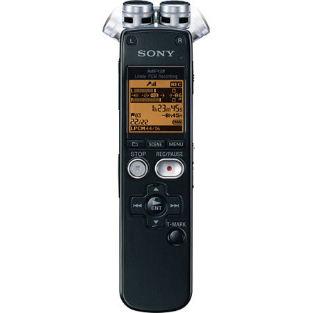 Sony ICDSX712 Digital Voice Recorder, Two-Way Microphone, 2GB Memory Card, MP3/WMA/AAC Playback, Linear PCM and MP3 Recording