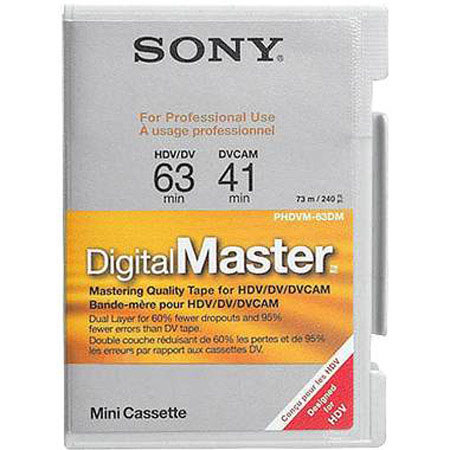 Sony PHDVM-63DM Professional DVCAM Master Digital Cassette Tape.