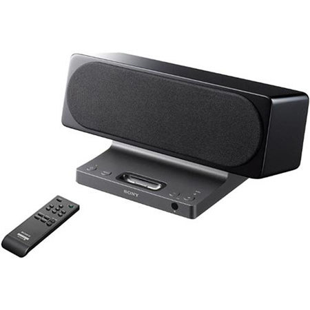 Sony SRS-GU10IP Wooden Dock Speaker System for iPod /iPhone - 20W Total Output Power, Built in Charger Dock - Piano Black