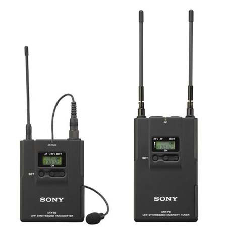 Sony UWPV1 Lavalier Microphone, Bodypack Transmitter &amp; Portable RX Wireless System, Operating on TV Channels 42 to 45 image