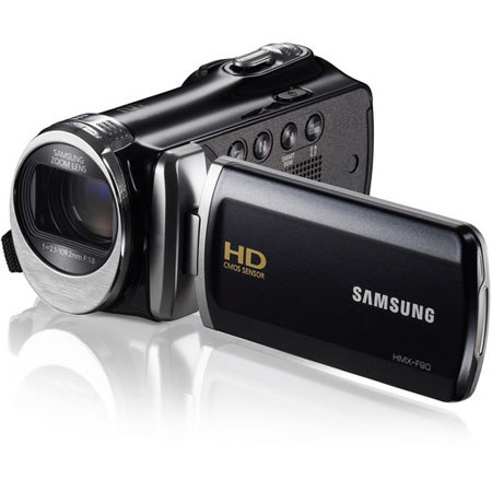 Samsung HMX-F90 HD Camcorder, 5 Megapixel, 52x Optical Zoom, 2.7