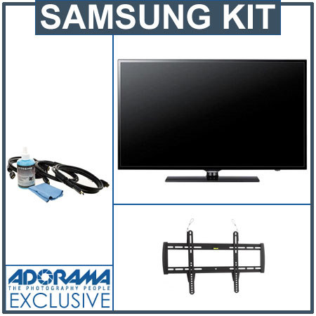 Samsung 40" Class 1080p LED Smart HDTV Wi-Fi Built-in - Bundle - with Xtreme Cable HDMI HDTV Hook Up Kit and Flashpoint Flat Panel TV Wall Mount