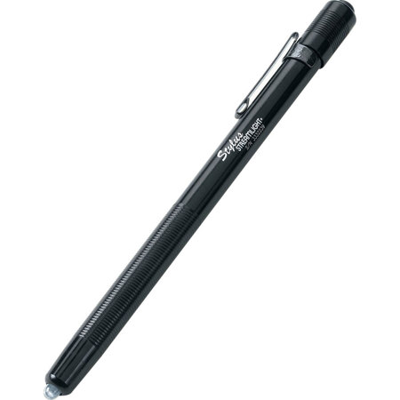 Streamlight 65018 Stylus Waterproof Ultra Slim White LED Pen Light with Glare Guard Protector and Batteries - Black