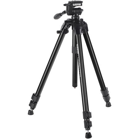 Sunpak Ultra Pro 777B Tripod with 3-way Fluid-effect Panhead, Black image