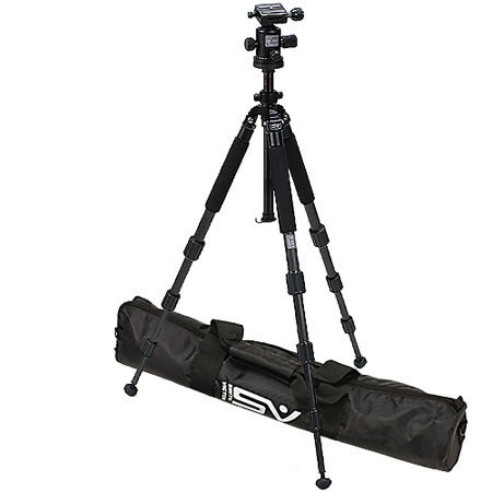 Smith Victor CF-100 Carbon Fiber Tripod with CF3 Legs and BH-2 Ball Head, Supports 5.1 lbs., Maximum Height 57" image