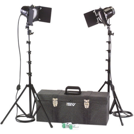 Smith Victor K41 2 765UM Quartz Light, 1200-Watt Barndoor Lighting Kit with Toolbox Carrying Case. image